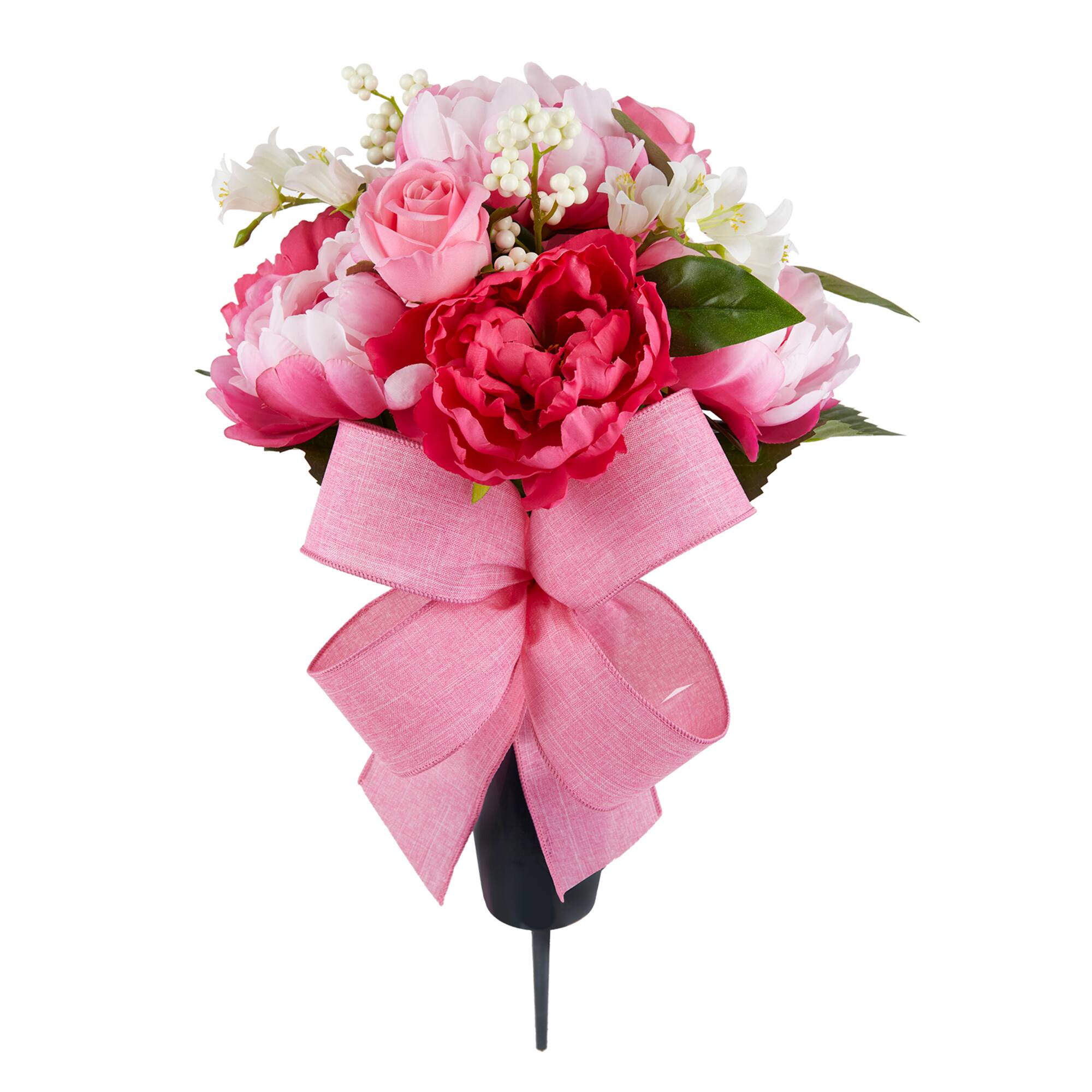 Pink & Cream Peony & Rose Remembrance Cone by Ashland